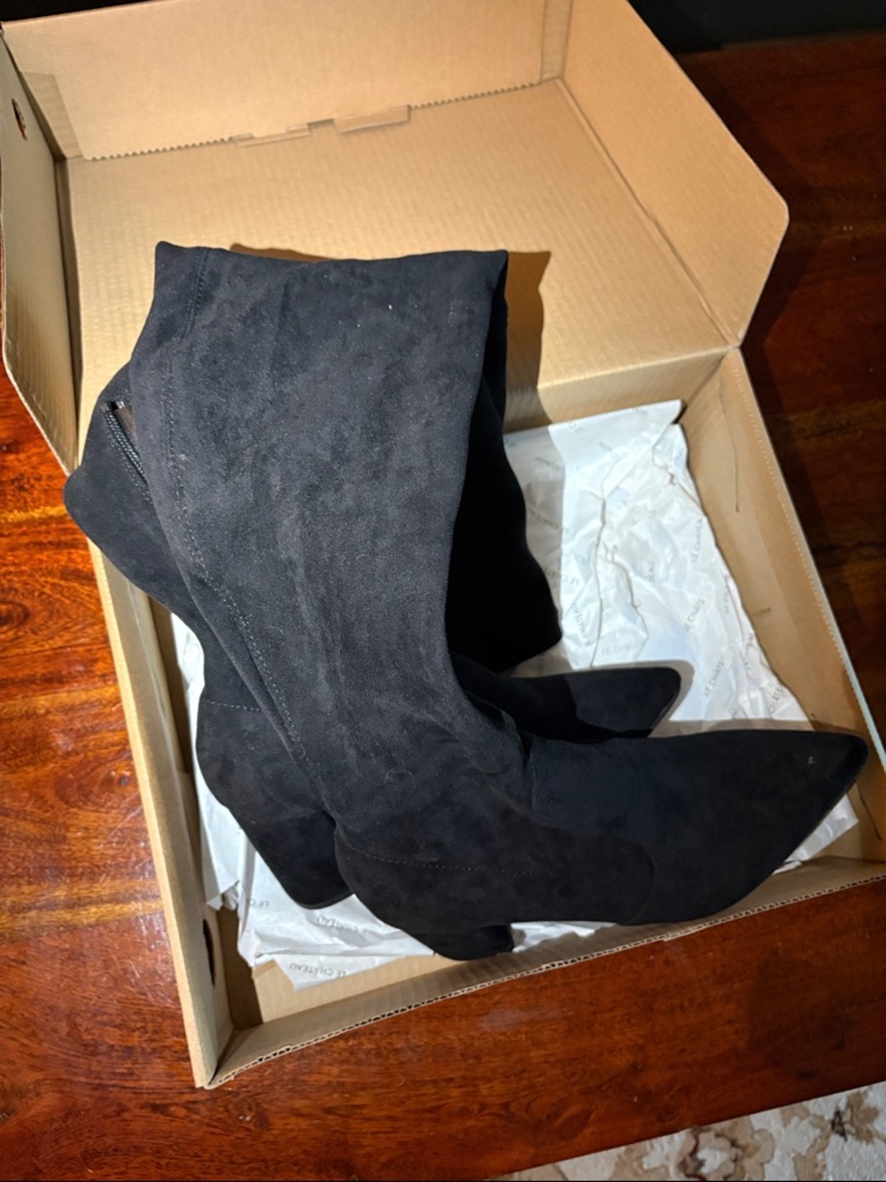 Women’s Black Suede Knee-High Boots